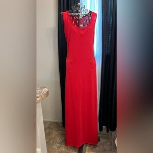 New LulaRoe Dress - Red, Sleeveless T-Shirt Maxi Dress Size XL